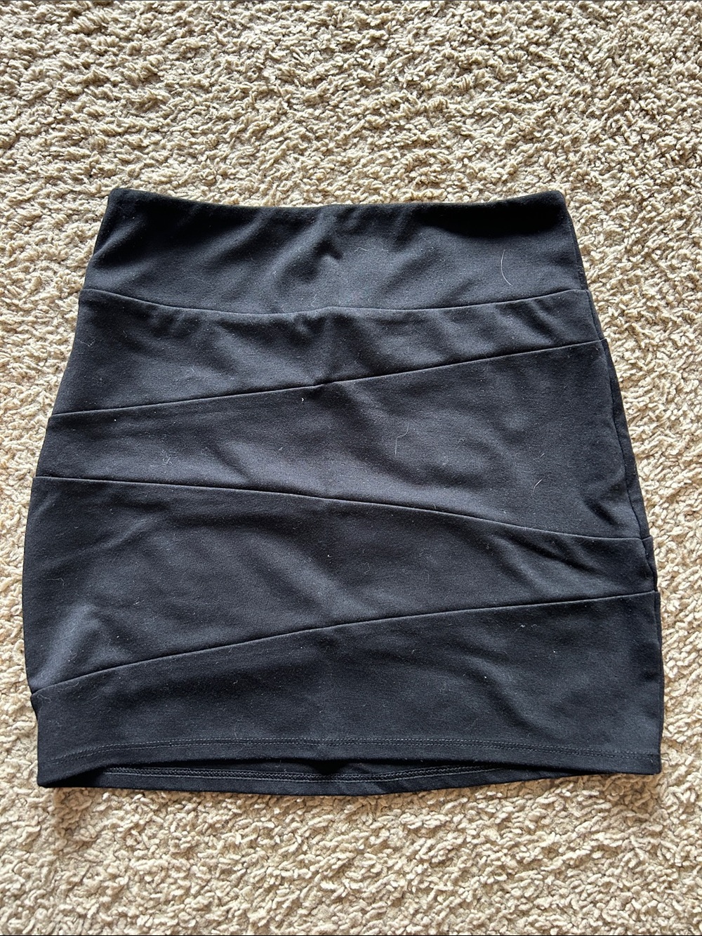 American Eagle Outfitters Black Mini Skirt with Diagonal Seams